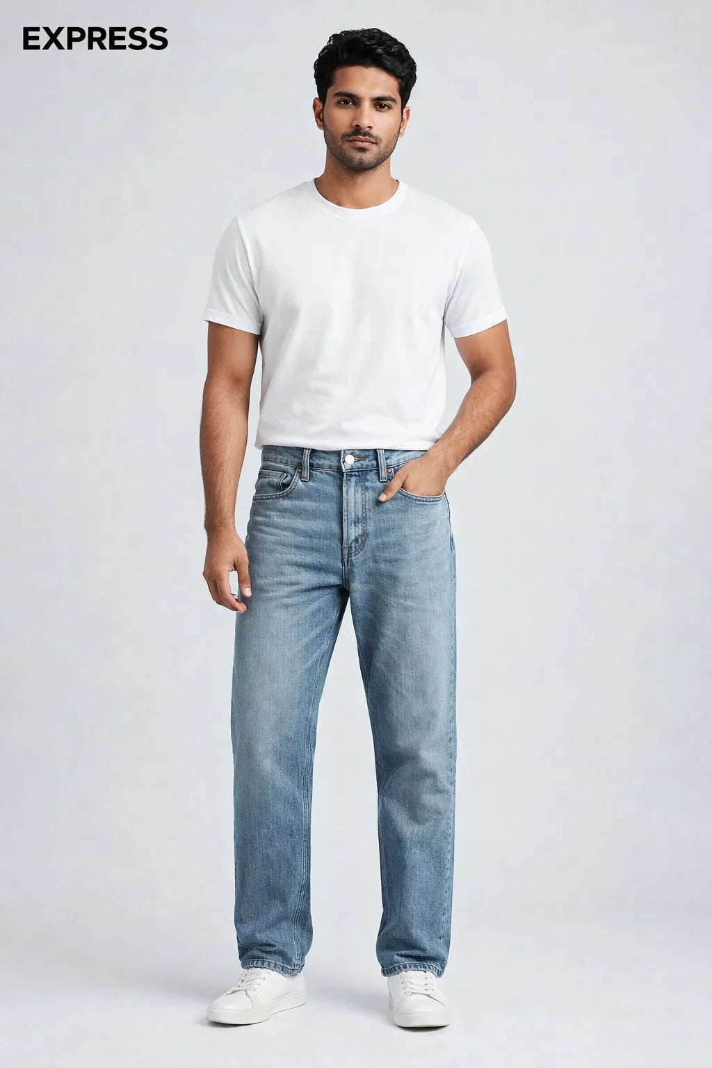 Straight stretchable Denim - EXPRESS