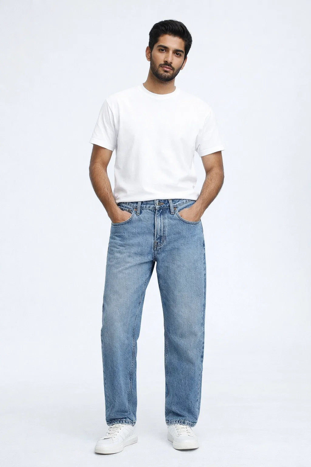 Straight Stretchable Denim -Mango