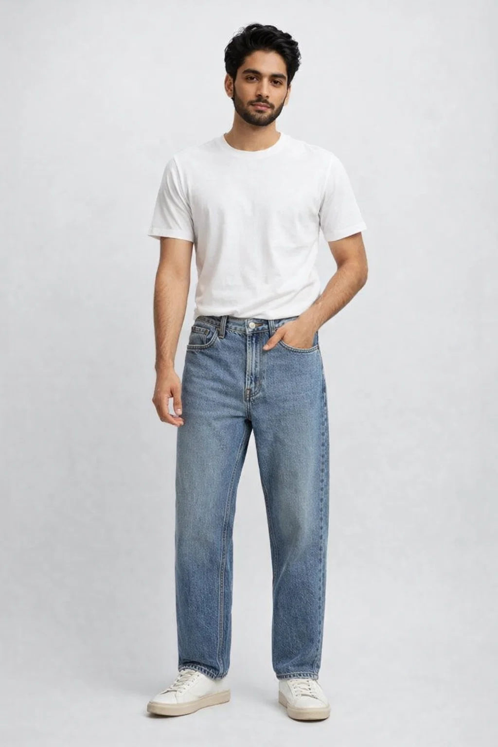 Straight Stretchable Denim -Mango